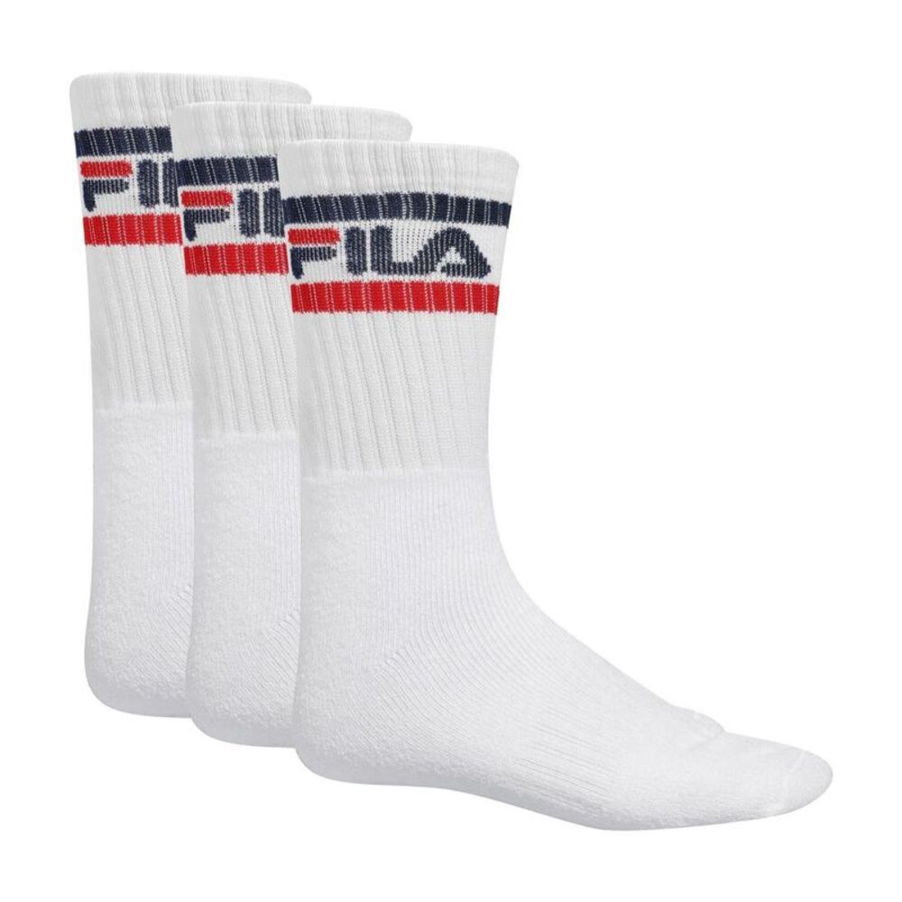 Fila Mens Game 1 Crew Socks (Pack of 3) / White